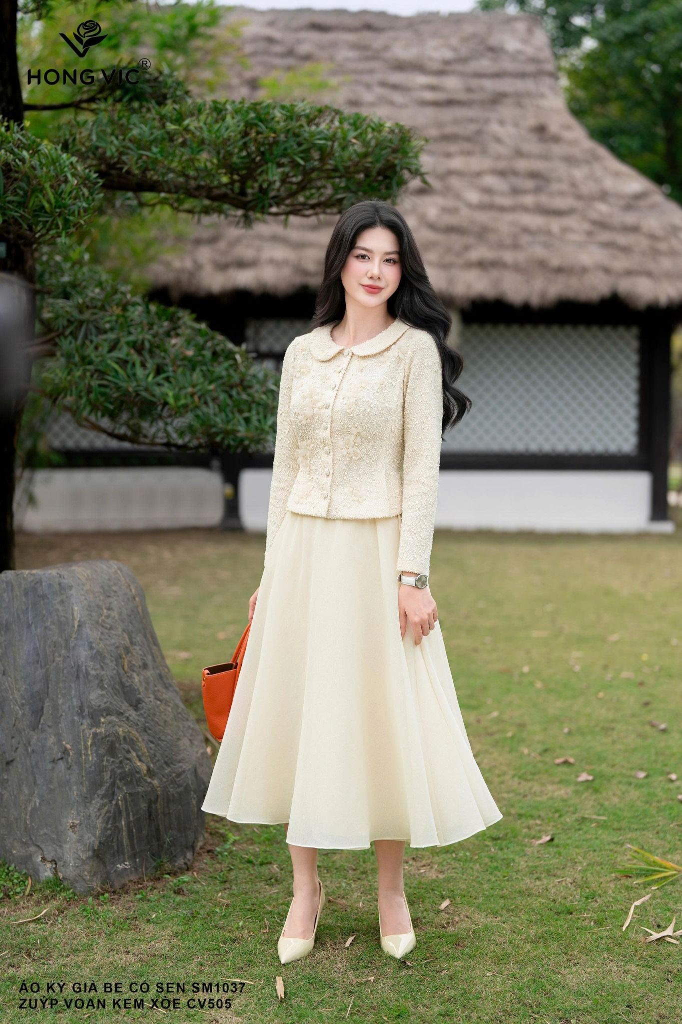 Zuýp voan kem xòe CV505