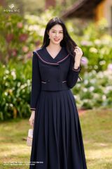 Áo ký giả tím than cổ thủy thủ SM1034