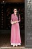 Áo dài nhung tím thạch anh AD57