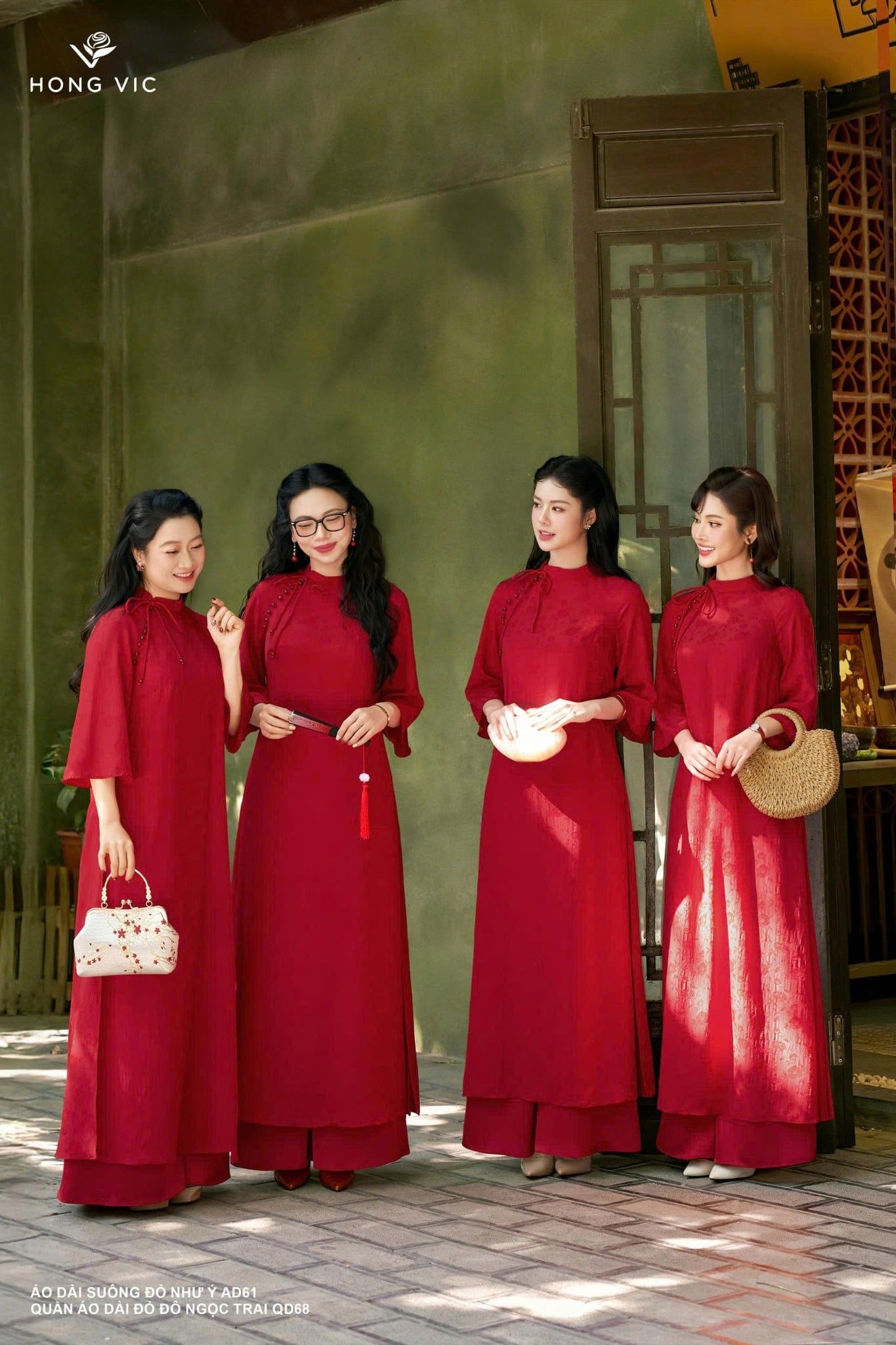 Áo dài suông đỏ Như Ý AD61