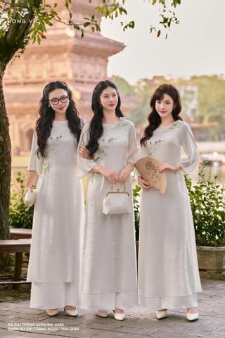 Áo dài trắng uyển nhi AD56