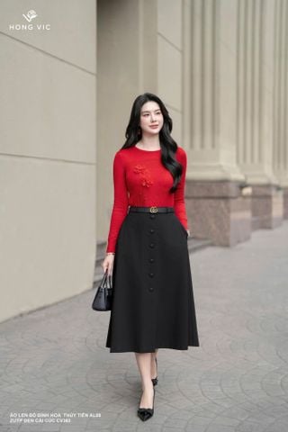 Zuýp đen cài cúc CV363