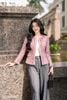 Vest dạ tweed hồng AV168