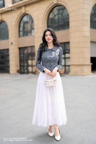 Áo ký giả kẻ xanh đen SM1037