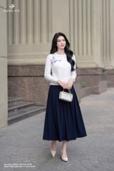 Áo len trắng cài cúc AL40