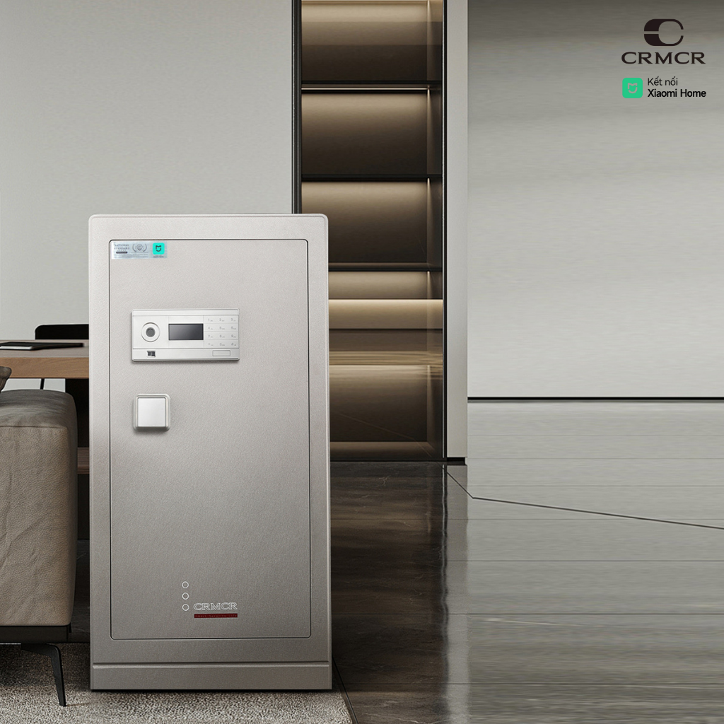 Két Sắt Nhập Khẩu Xiaomi CRMCR 81LB Vân Tay Điện Tử, Xác Minh Danh Tính Người Mở