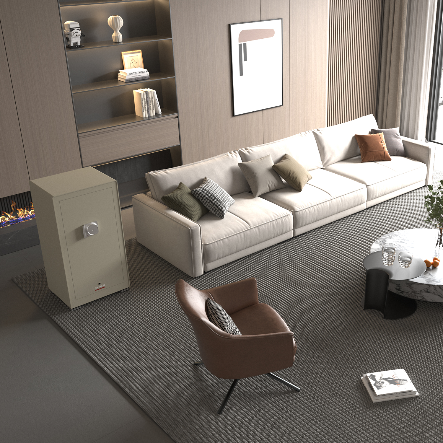 Két Sắt Nhập Khẩu CRMCR 100MB Thép Dày 10 Ly Chống Phá, Cảnh Báo Qua Điện Thoại