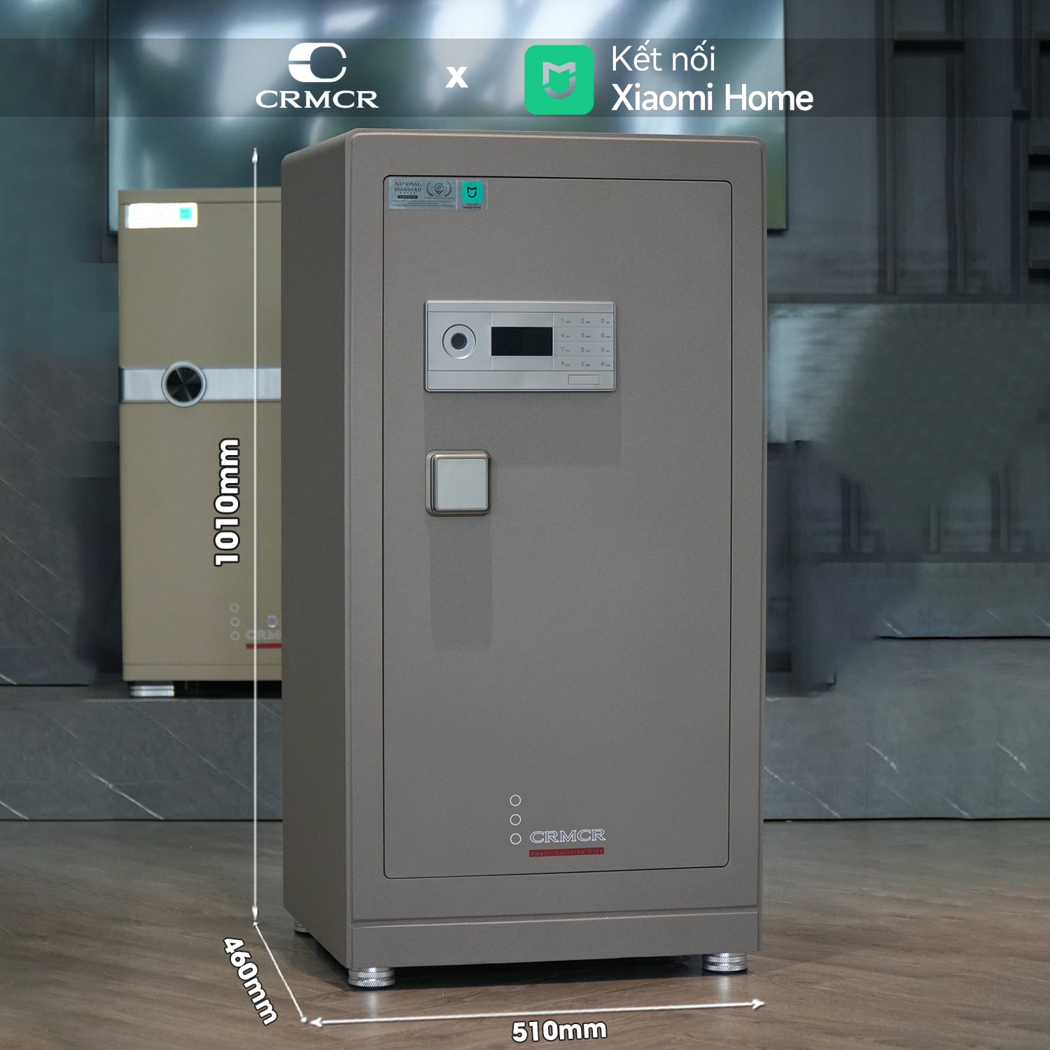 Két Sắt Nhập Khẩu Xiaomi CRMCR 101LB Vân Tay Điện Tử, Xác Minh Danh Tính Người Mở