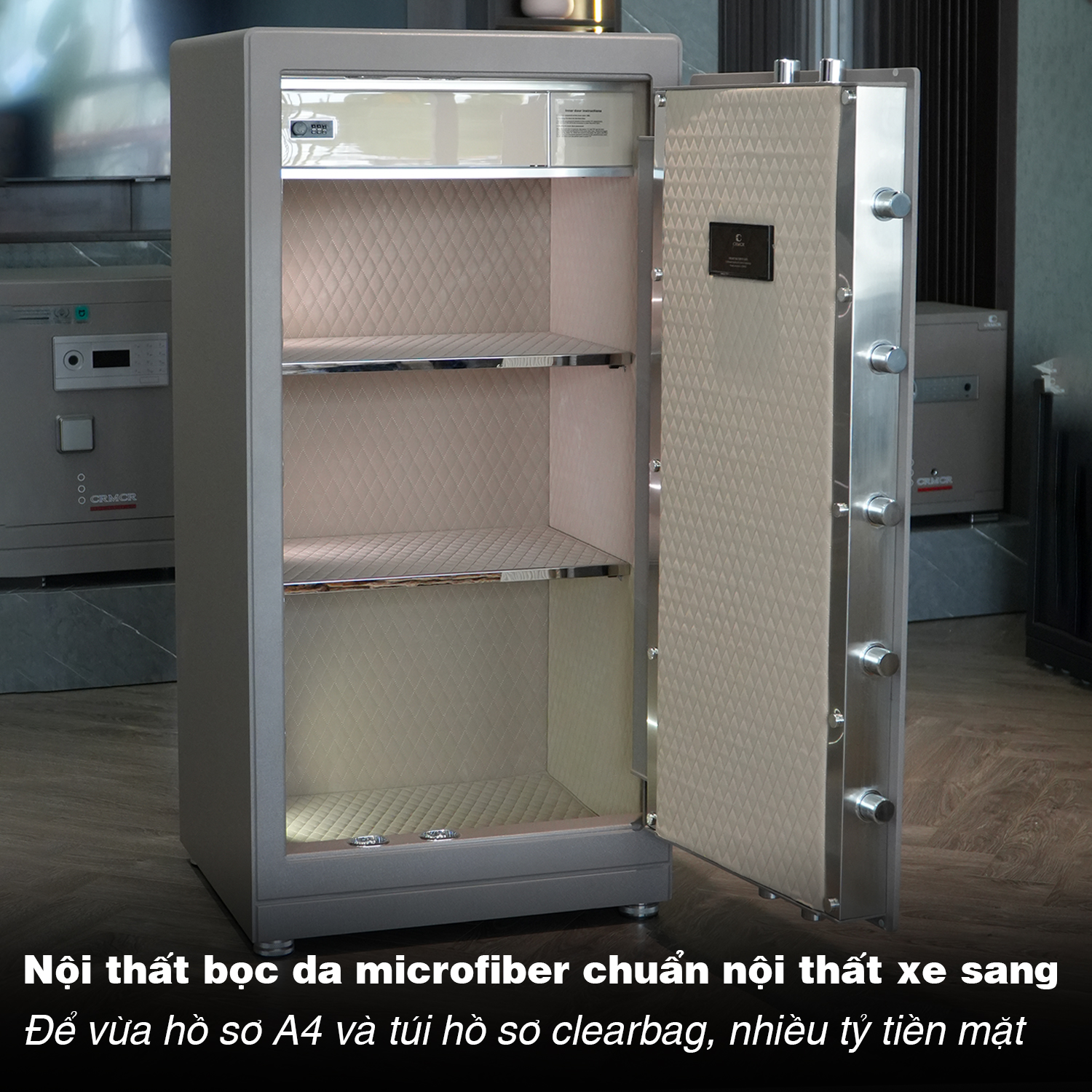 Két Sắt Nhập Khẩu Xiaomi CRMCR 150LB Vân Tay Điện Tử, Xác Minh Danh Tính Người Mở