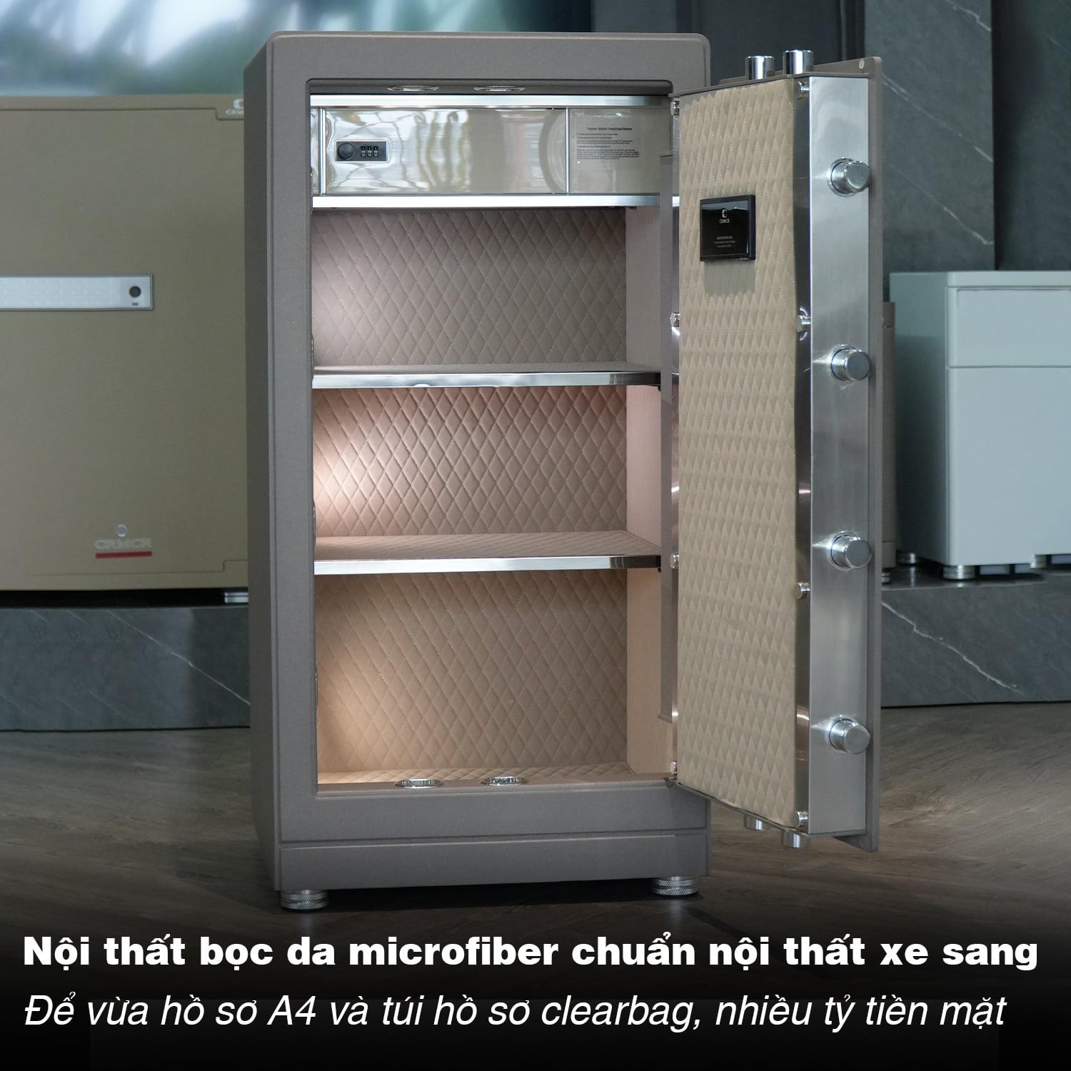 Két Sắt Nhập Khẩu Xiaomi CRMCR 101LB Vân Tay Điện Tử, Xác Minh Danh Tính Người Mở