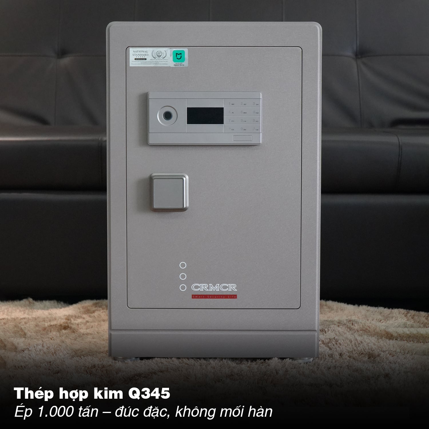 Két Sắt Nhập Khẩu Xiaomi CRMCR 71LB Vân Tay Điện Tử, Xác Minh Danh Tính Người Mở