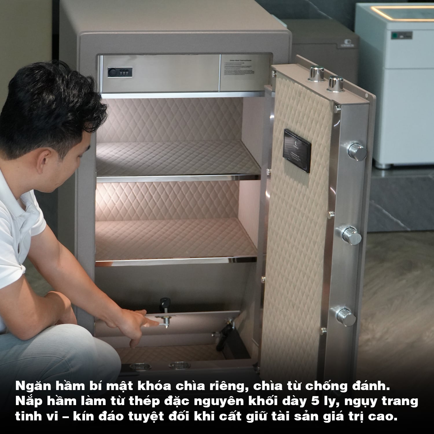 Két Sắt Nhập Khẩu Xiaomi CRMCR 101LB Vân Tay Điện Tử, Xác Minh Danh Tính Người Mở