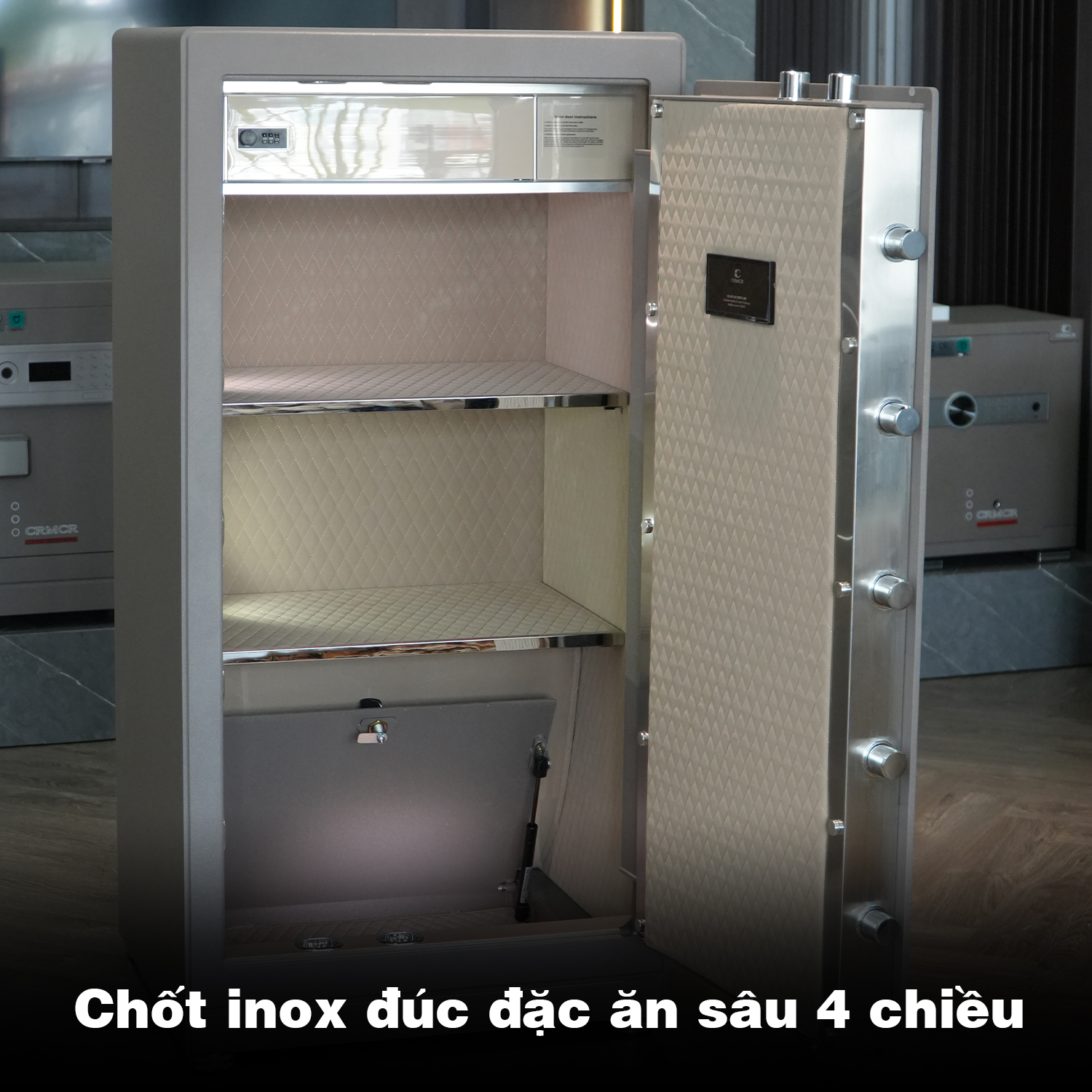 Két Sắt Nhập Khẩu Xiaomi CRMCR 150LB Vân Tay Điện Tử, Xác Minh Danh Tính Người Mở