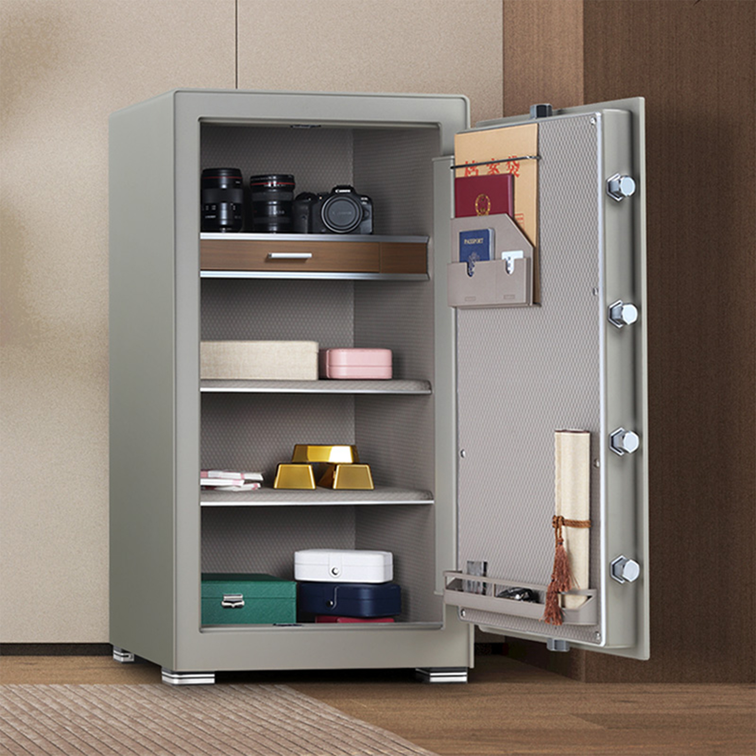 Két Sắt Nhập Khẩu CRMCR 100MB Thép Dày 10 Ly Chống Phá, Cảnh Báo Qua Điện Thoại