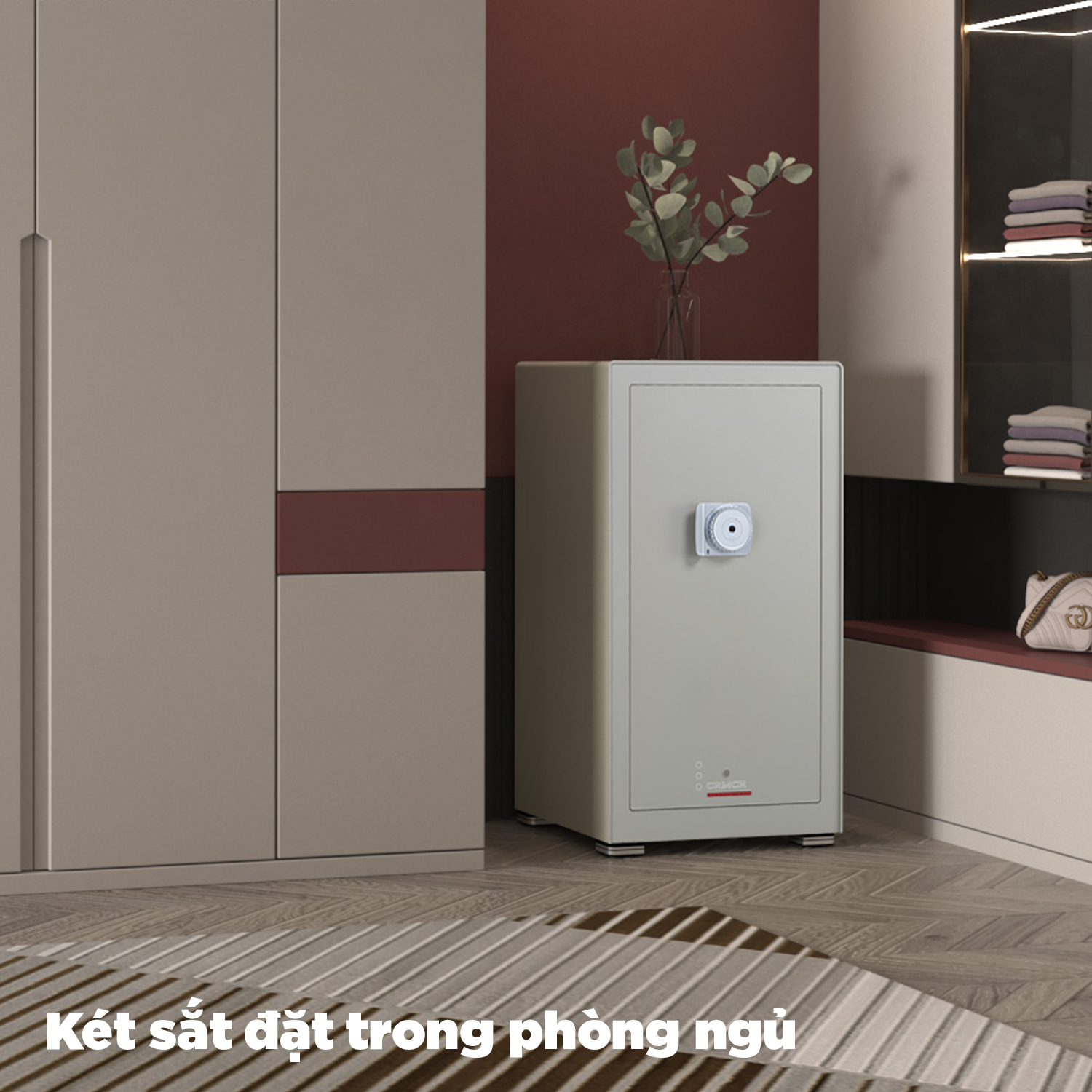 Két Sắt Nhập Khẩu CRMCR 100MB Thép Dày 10 Ly Chống Phá, Cảnh Báo Qua Điện Thoại