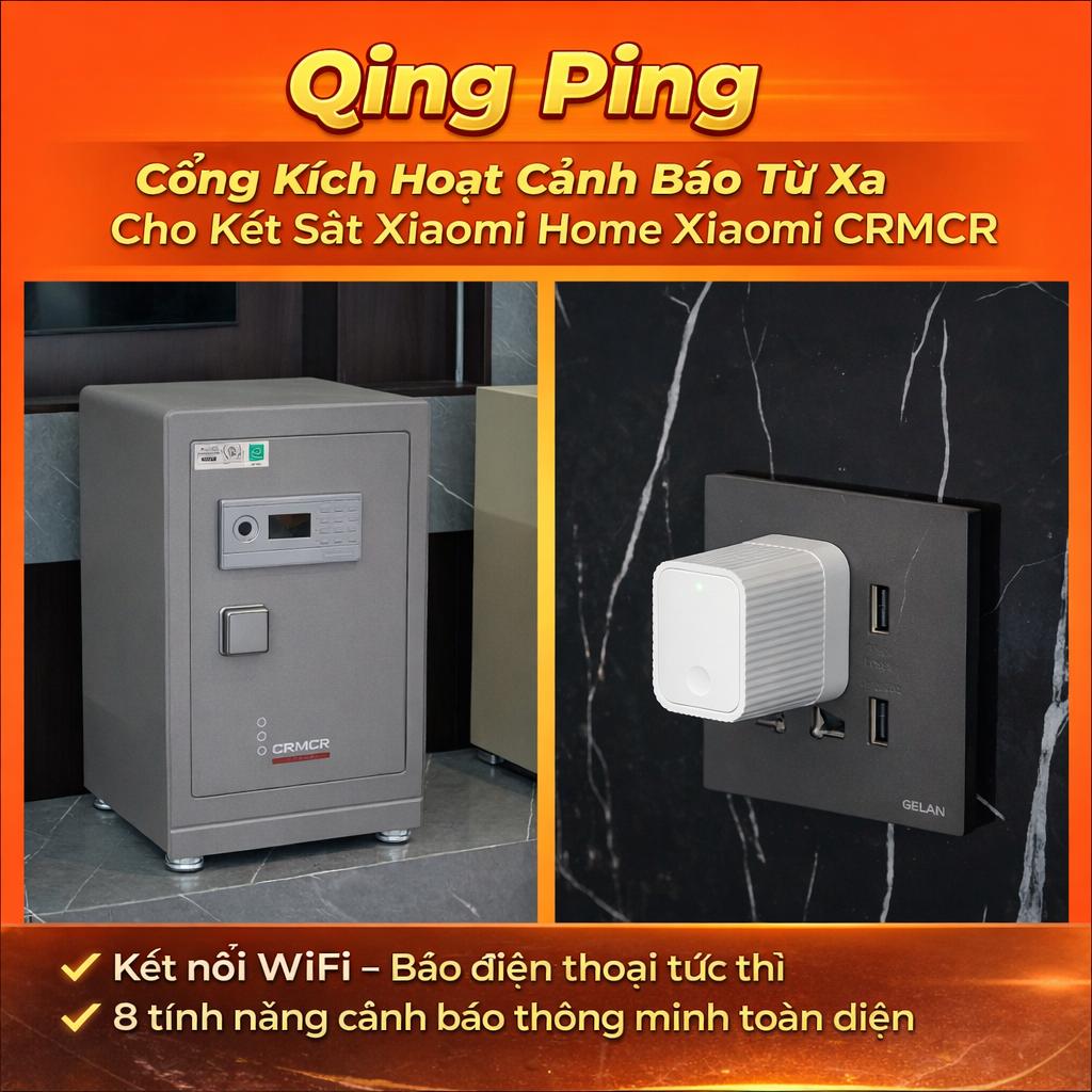 Cổng Kích Hoạt Cảnh Báo Từ Xa Cho Két Sắt Nhập Khẩu Xiaomi CRMCR - QingPing Smart Gateway CRMCR