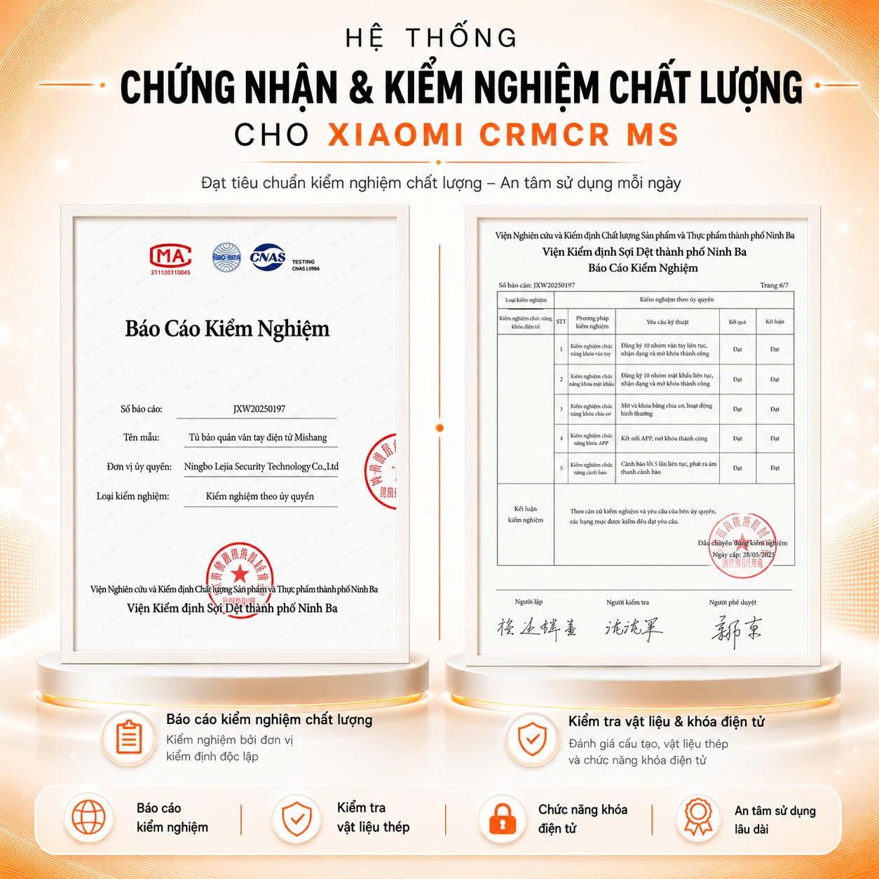 Két Sắt Xiaomi CRMCR 30MS Khóa Vân Tay Điện Tử, Cảnh báo điện thoại