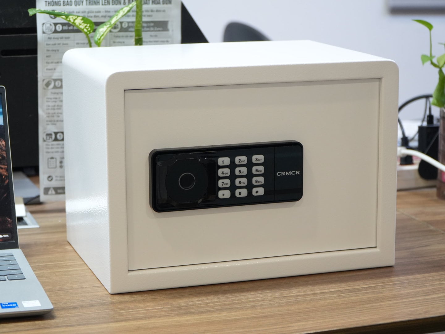 Két Sắt Xiaomi CRMCR 25LN – Két Mini Premium Bảo Mật 5 Cách Mở, Để Vừa A4, Chống Lộ Mật Khẩu