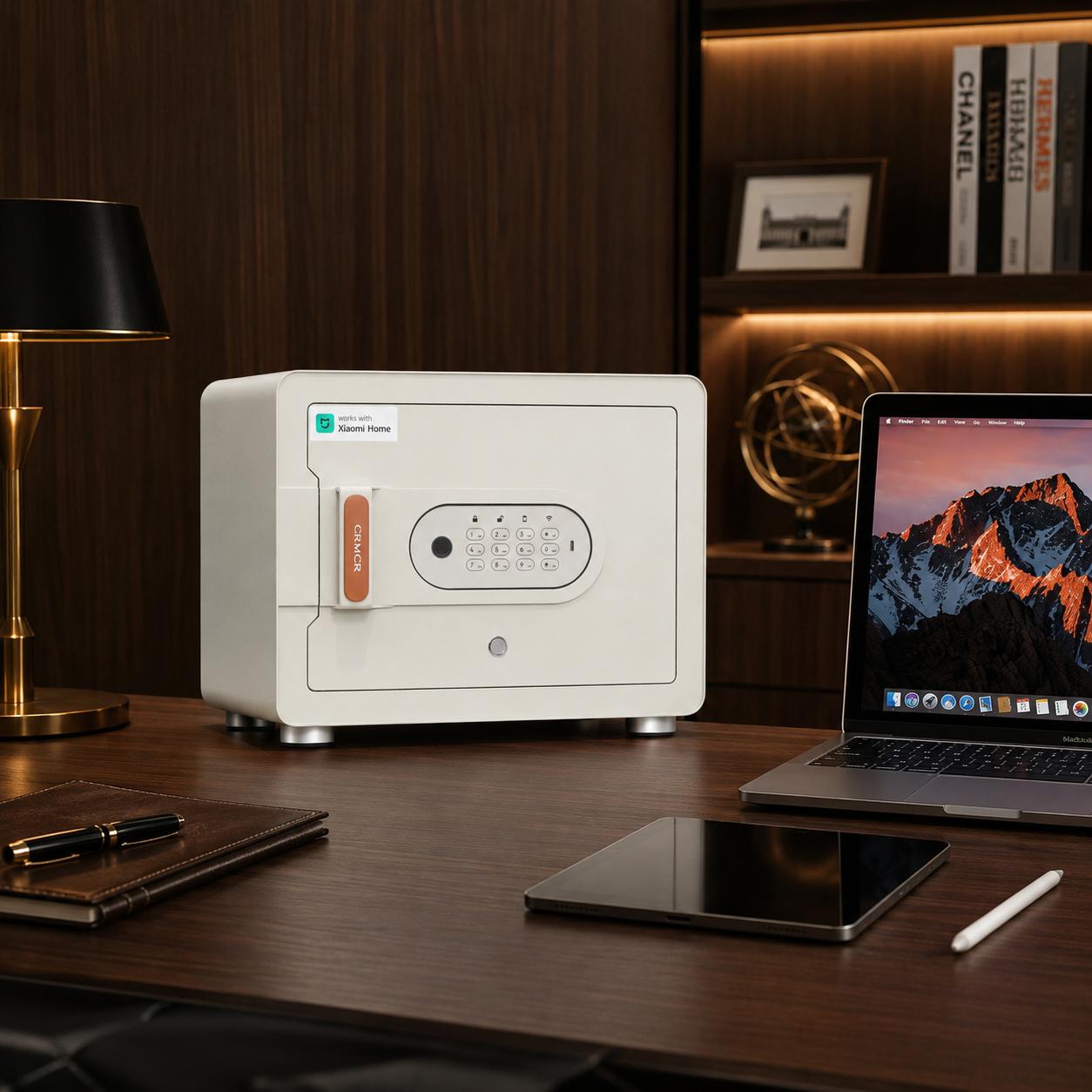 Két Sắt Mini Xiaomi CRMCR 30MS Vân Tay Điện Tử Định Danh, 8 Chế Độ Cảnh Báo Điện Thoại