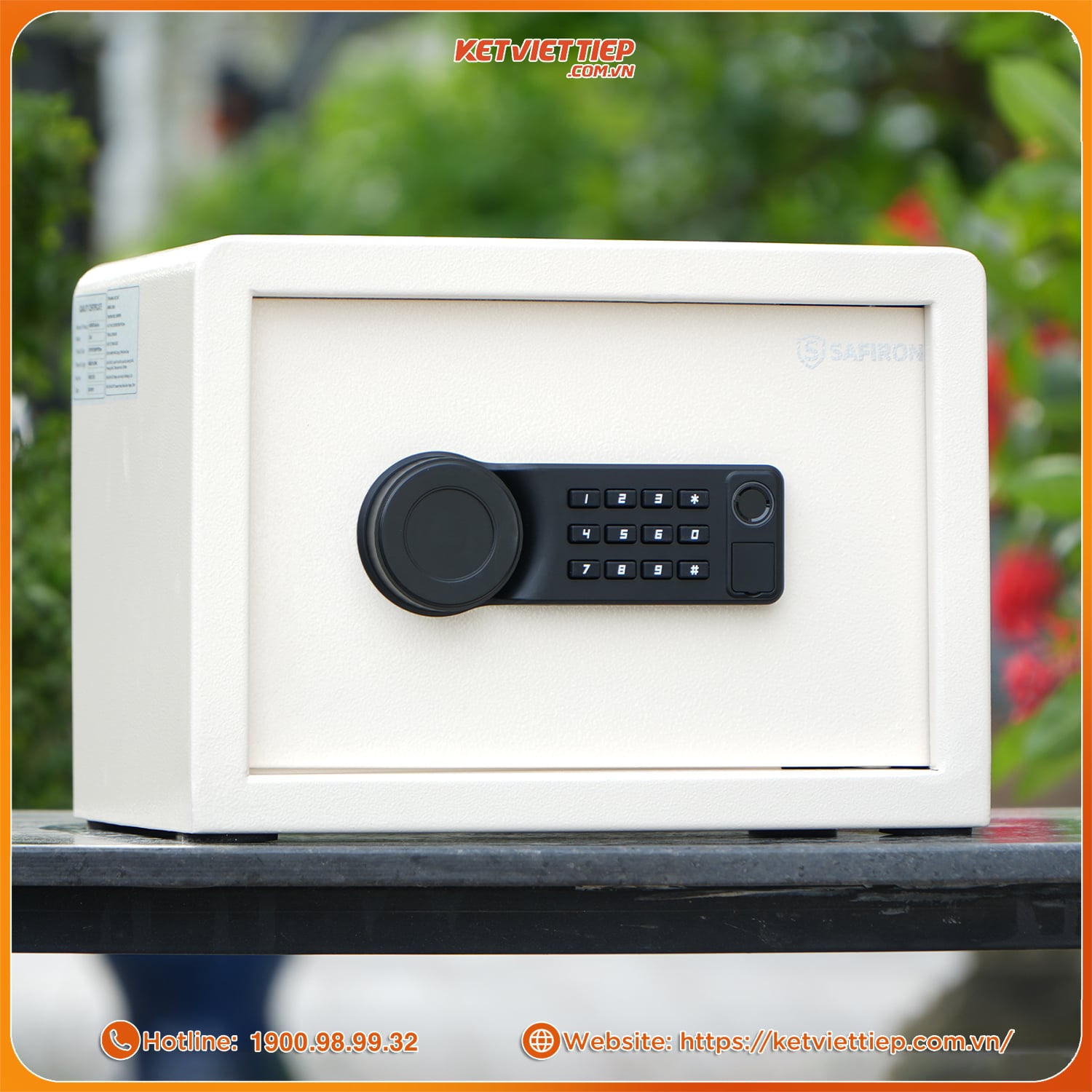 Két Sắt Mini Thông Minh Safiron 25LBF Vân Tay Điện Tử Kết Nối Điện Thoại