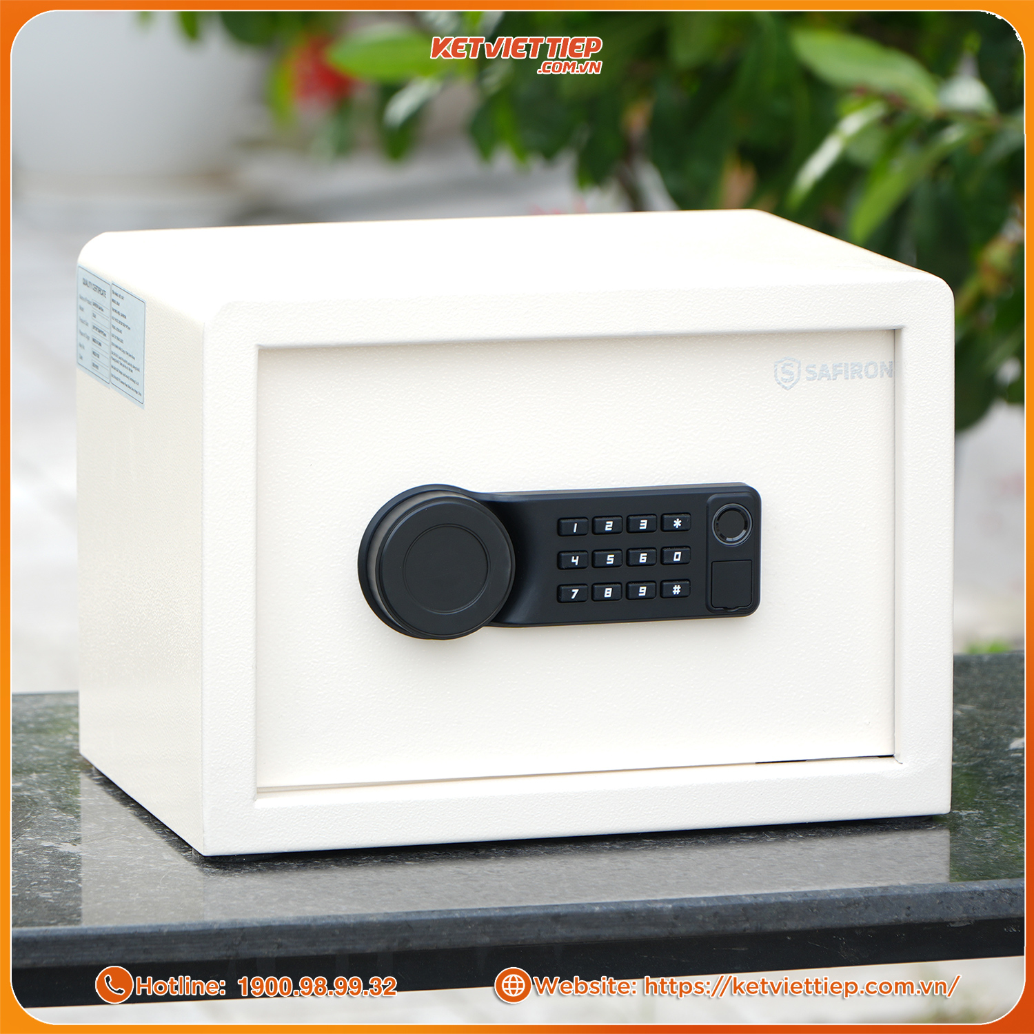 Két Sắt Mini Thông Minh Safiron 25LBF Vân Tay Điện Tử Kết Nối Điện Thoại