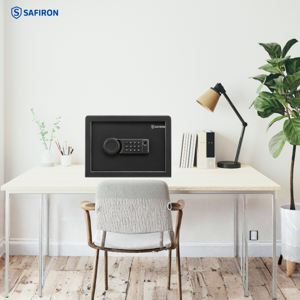 Két Sắt Mini Thông Minh Safiron 25LBF Vân Tay Điện Tử Kết Nối Điện Thoại