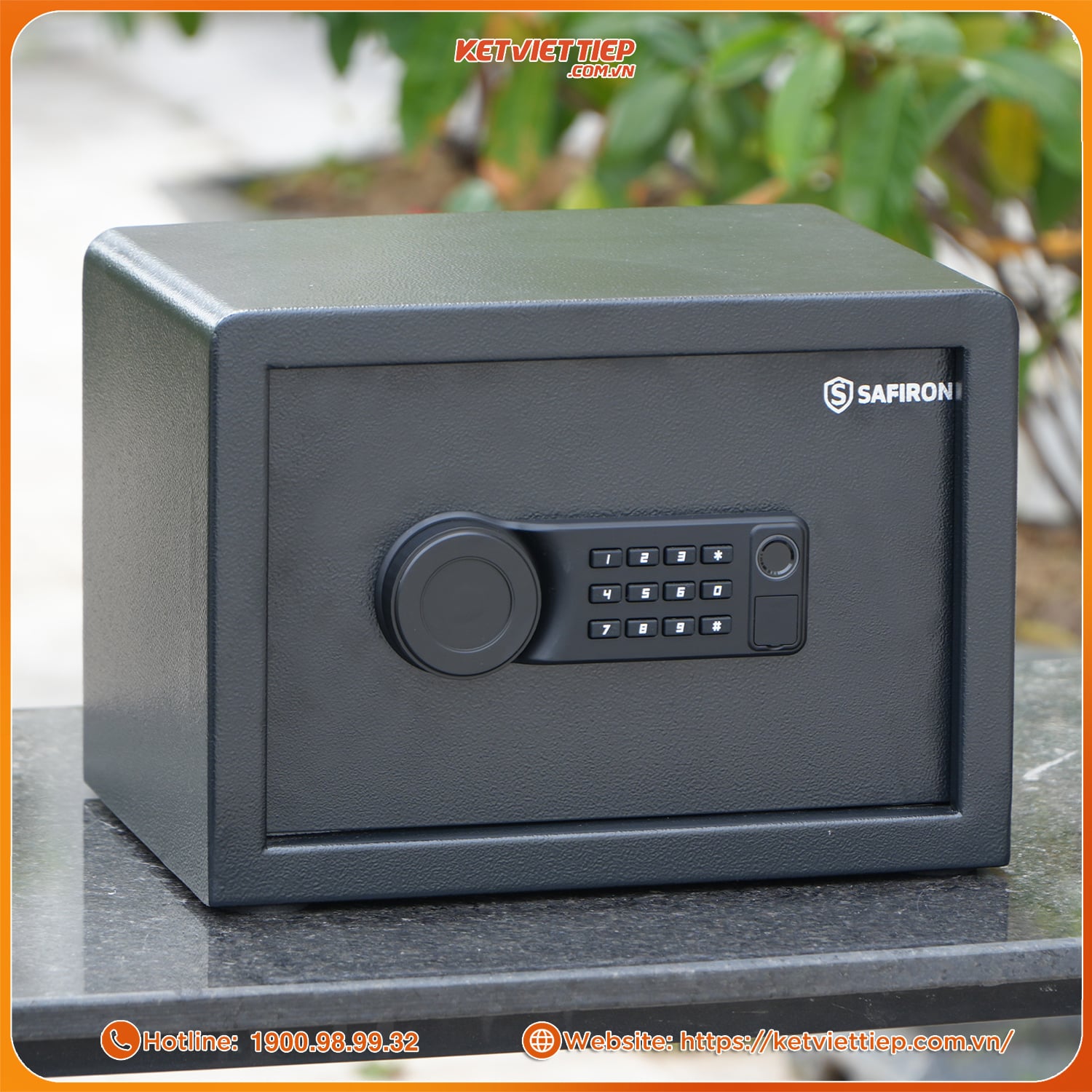 Két Sắt Mini Thông Minh Safiron 25LBF Vân Tay Điện Tử Kết Nối Điện Thoại