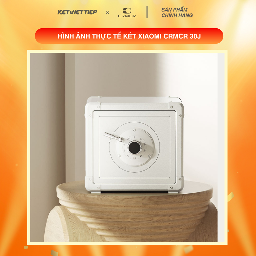 Két Sắt Xiaomi CRMCR 30J Khóa Cơ Kết Hợp Mã Số Điện Tử, Có Kết Nối APP Xiaomi Home