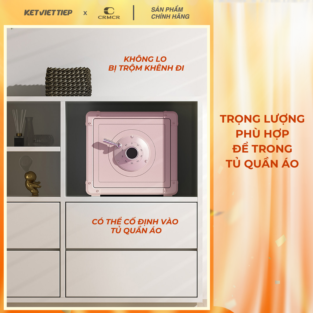 Két Sắt Xiaomi CRMCR 30J Khóa Cơ Kết Hợp Mã Số Điện Tử, Có Kết Nối APP Xiaomi Home