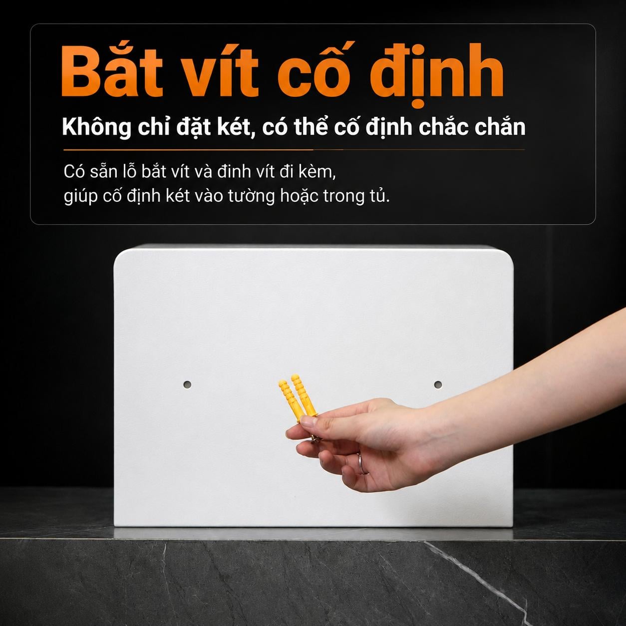 Két Sắt Xiaomi CRMCR 25LN – Két Mini Premium Bảo Mật 5 Cách Mở, Để Vừa A4, Chống Lộ Mật Khẩu