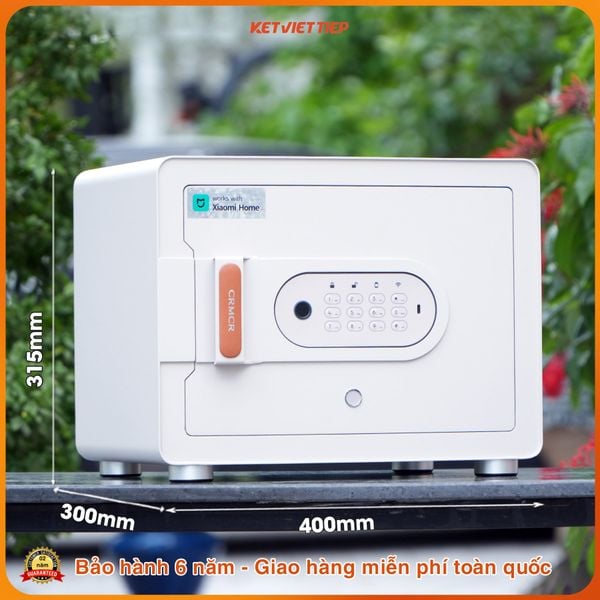 Két Sắt Xiaomi CRMCR 30MS Khóa Vân Tay Điện Tử, Kết Nối App Xiaomi Home