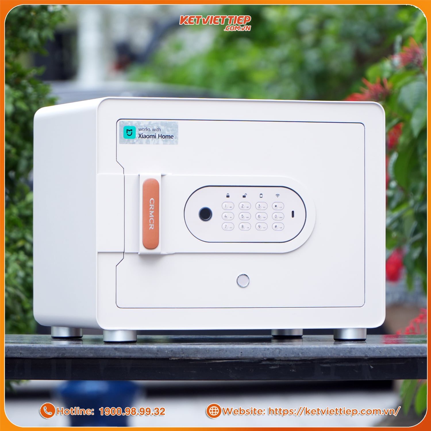 Két Sắt Xiaomi CRMCR 30MS Khóa Vân Tay Điện Tử, Kết Nối App Xiaomi Home