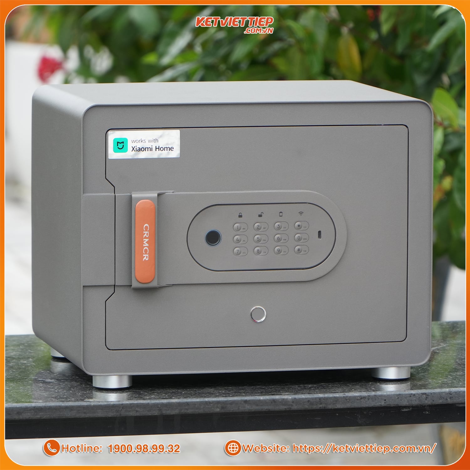 Két Sắt Xiaomi CRMCR 30MS Khóa Vân Tay Điện Tử, Kết Nối App Xiaomi Home