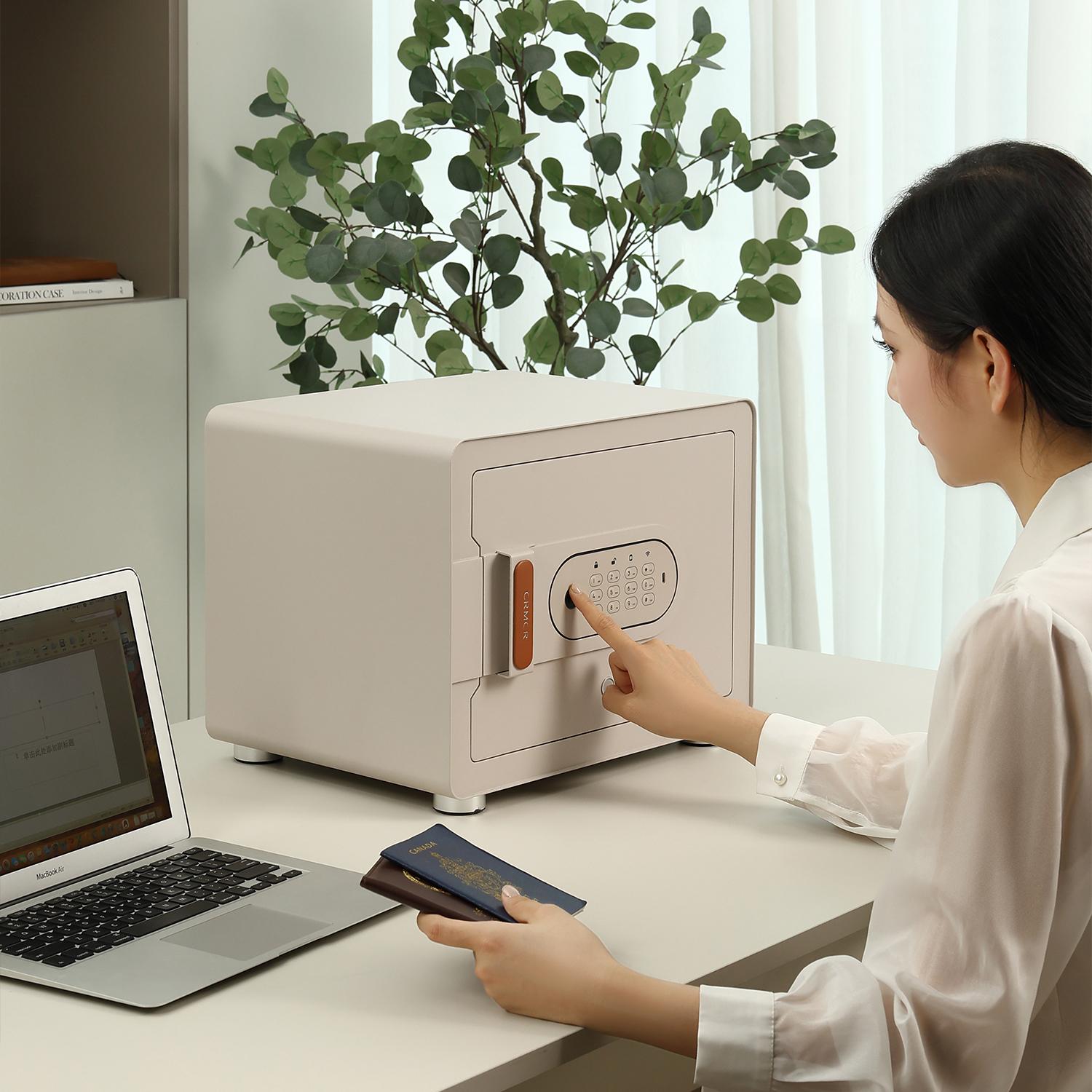 Két Sắt Xiaomi CRMCR 30MS Khóa Vân Tay Điện Tử, Kết Nối App Xiaomi Home