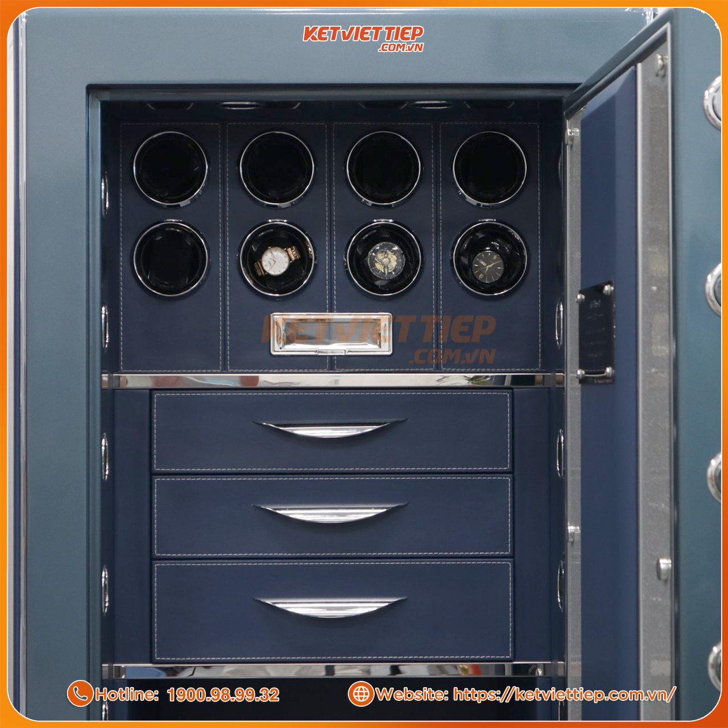 Két Sắt Nhập Khẩu Thông Minh Cao Cấp BENSON120 Nhận Diện Khuôn Mặt - Tích hợp hộp xoay đồng hồ