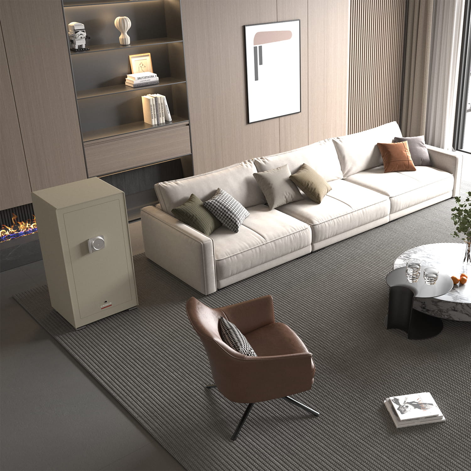 Két Sắt Nhập Khẩu CRMCR 120MB Thép Dày 10 Ly Chống Phá, Cảnh Báo Qua Điện Thoại