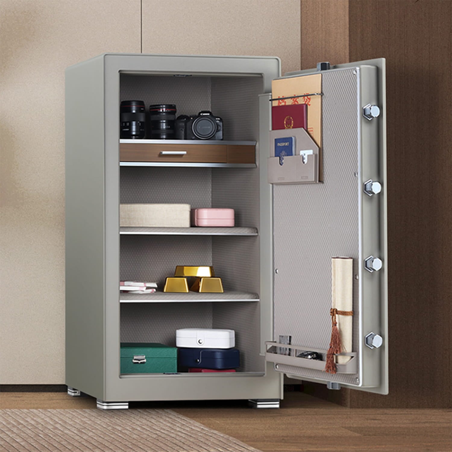 Két Sắt Nhập Khẩu CRMCR 120MB Thép Dày 10 Ly Chống Phá, Cảnh Báo Qua Điện Thoại