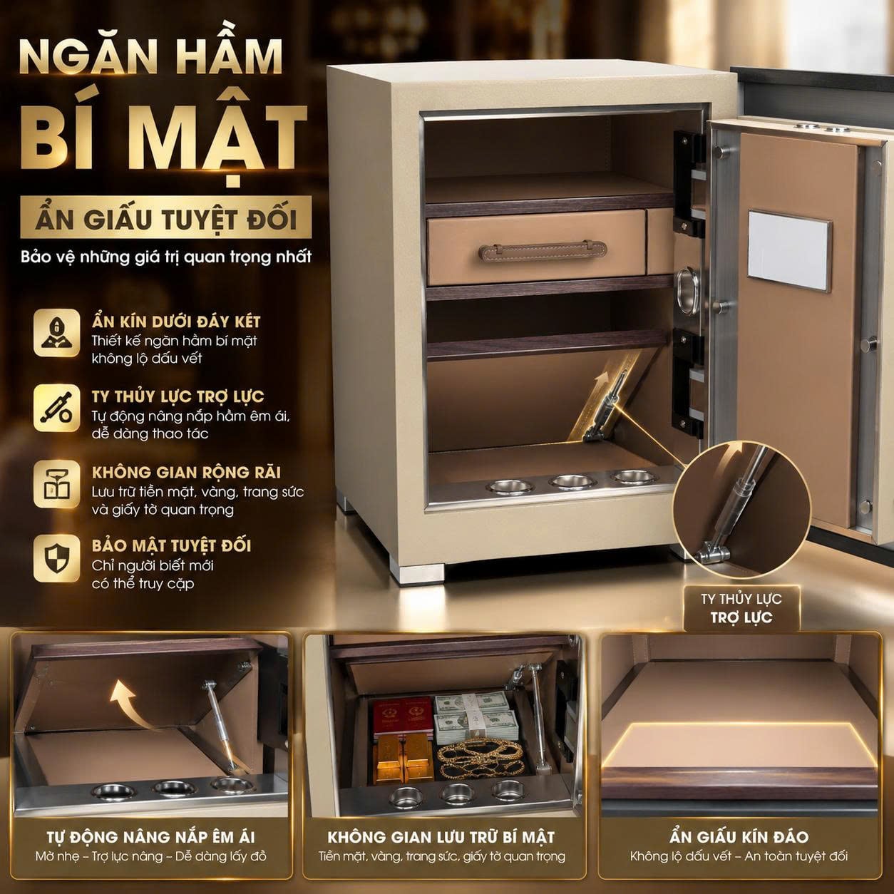 Két Sắt Philips VALIS-6BU Nhận Diện Tĩnh Mạch Lòng Bàn Tay Không Chạm, Vẫy Tay Mở 1 Giây, Cảnh Báo App Tuya Smart, Thân Thép Liền Khối