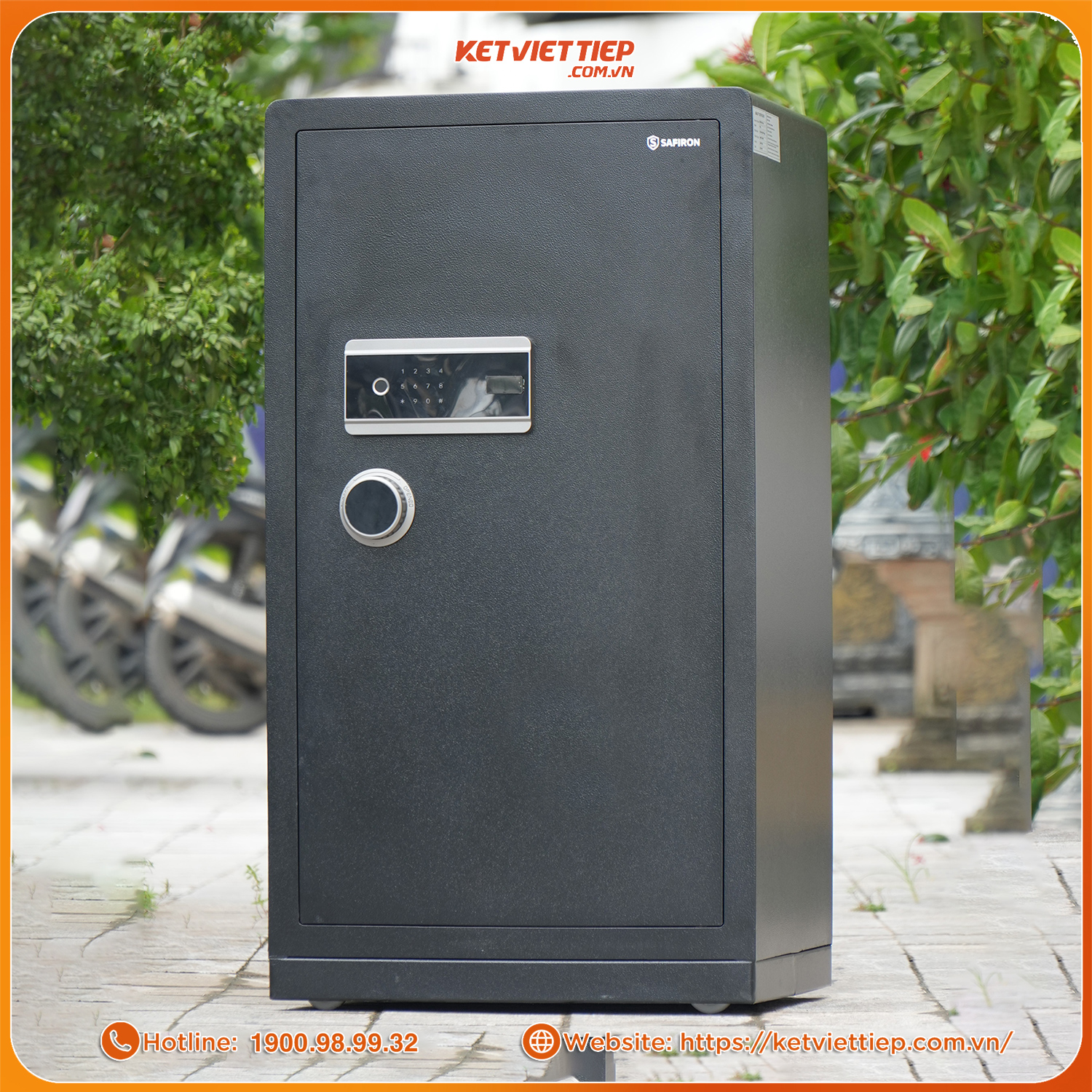 Két Sắt Nhập Khẩu Safiron 100LS Vân Tay Điện Tử Kết Nối APP Điện Thoại