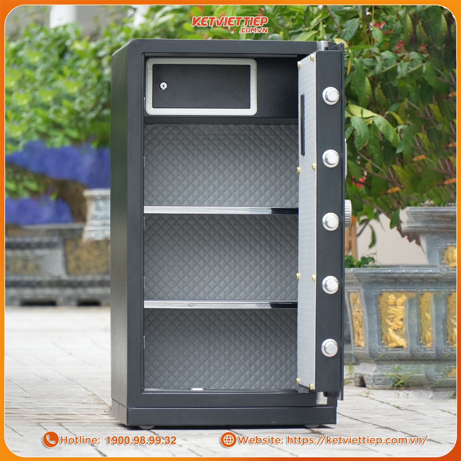 Két Sắt Nhập Khẩu Safiron 100LS Vân Tay Điện Tử Kết Nối APP Điện Thoại