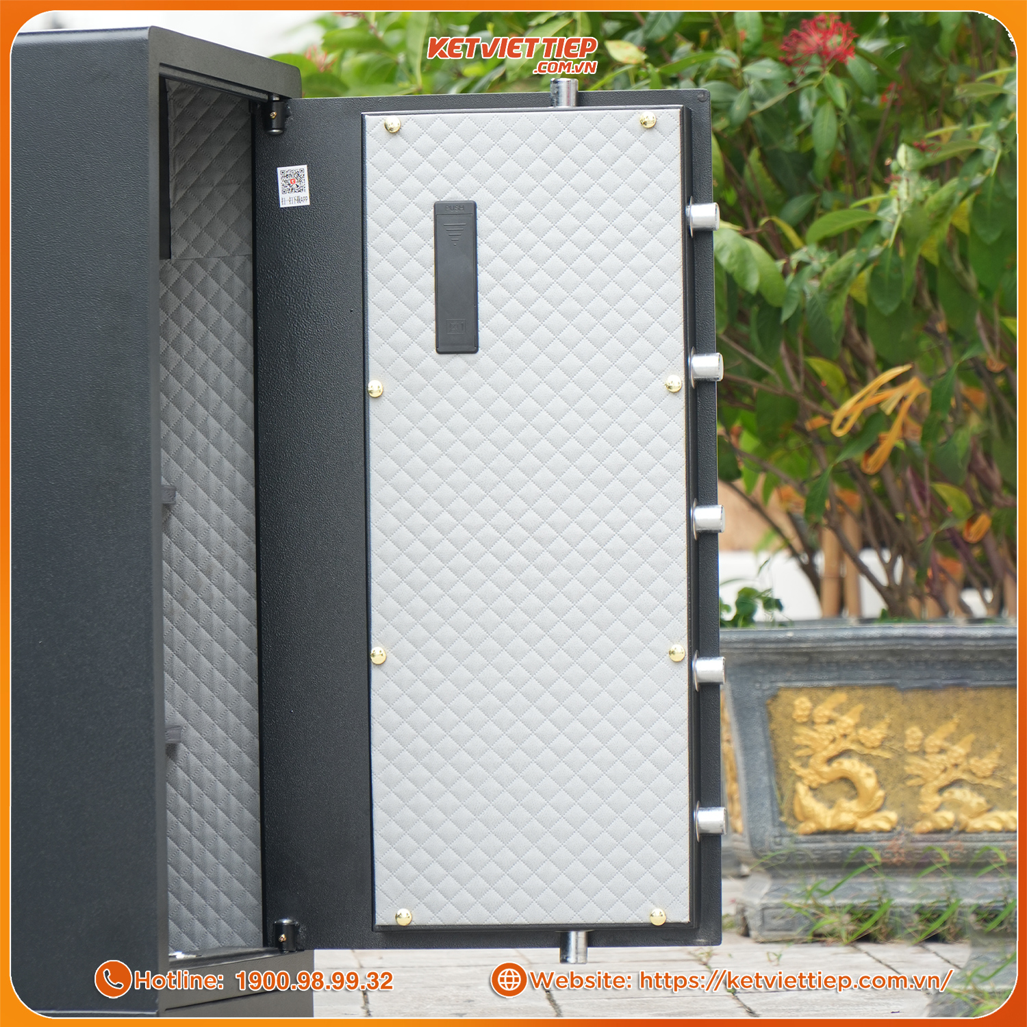 Két Sắt Nhập Khẩu Safiron 100LS Vân Tay Điện Tử Kết Nối APP Điện Thoại