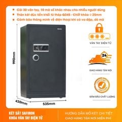 Két Sắt Nhập Khẩu Safiron 100LS Vân Tay Điện Tử Kết Nối APP Điện Thoại