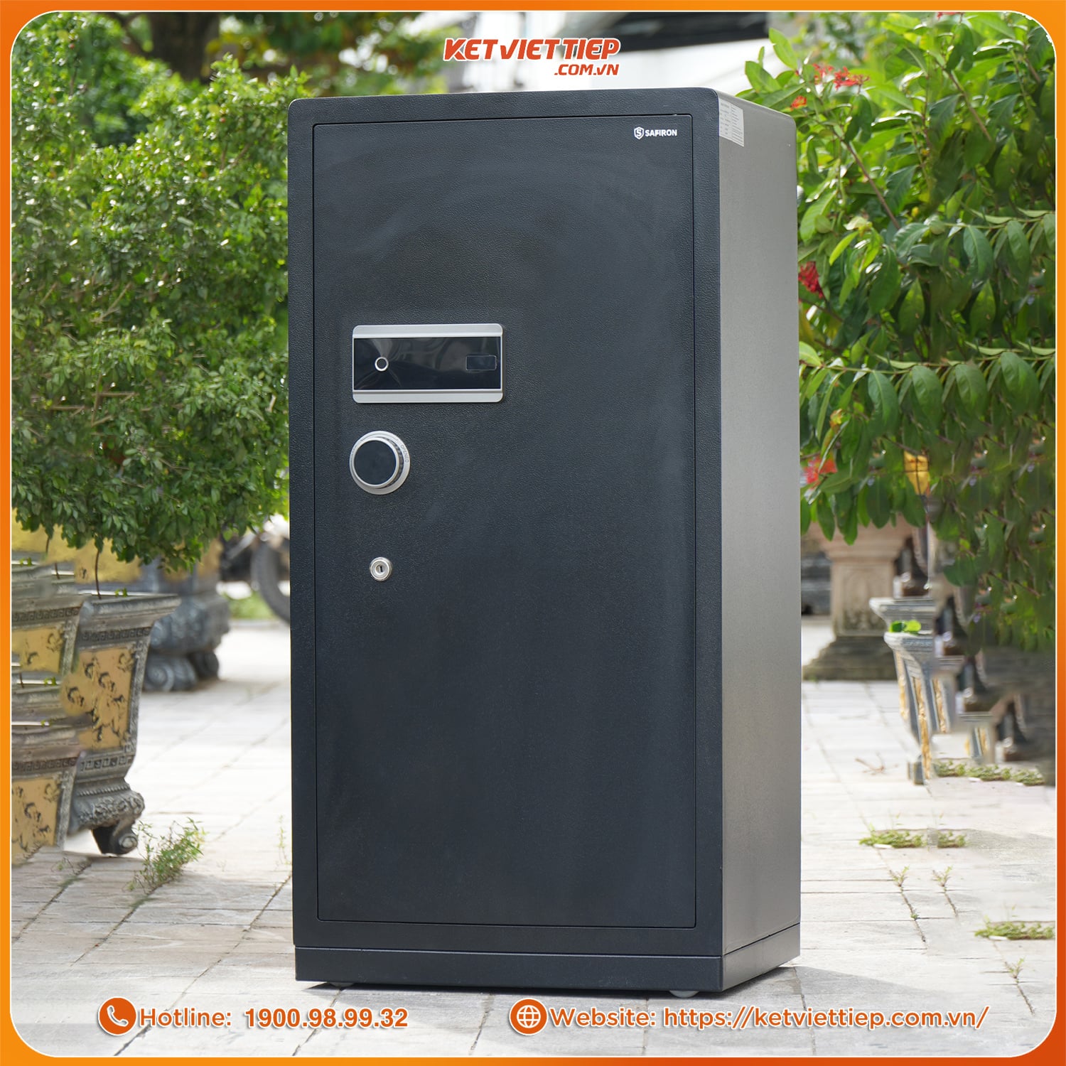 Két Sắt Nhập Khẩu Safiron 120LS Vân Tay Điện Tử Kết Nối APP Điện Thoại