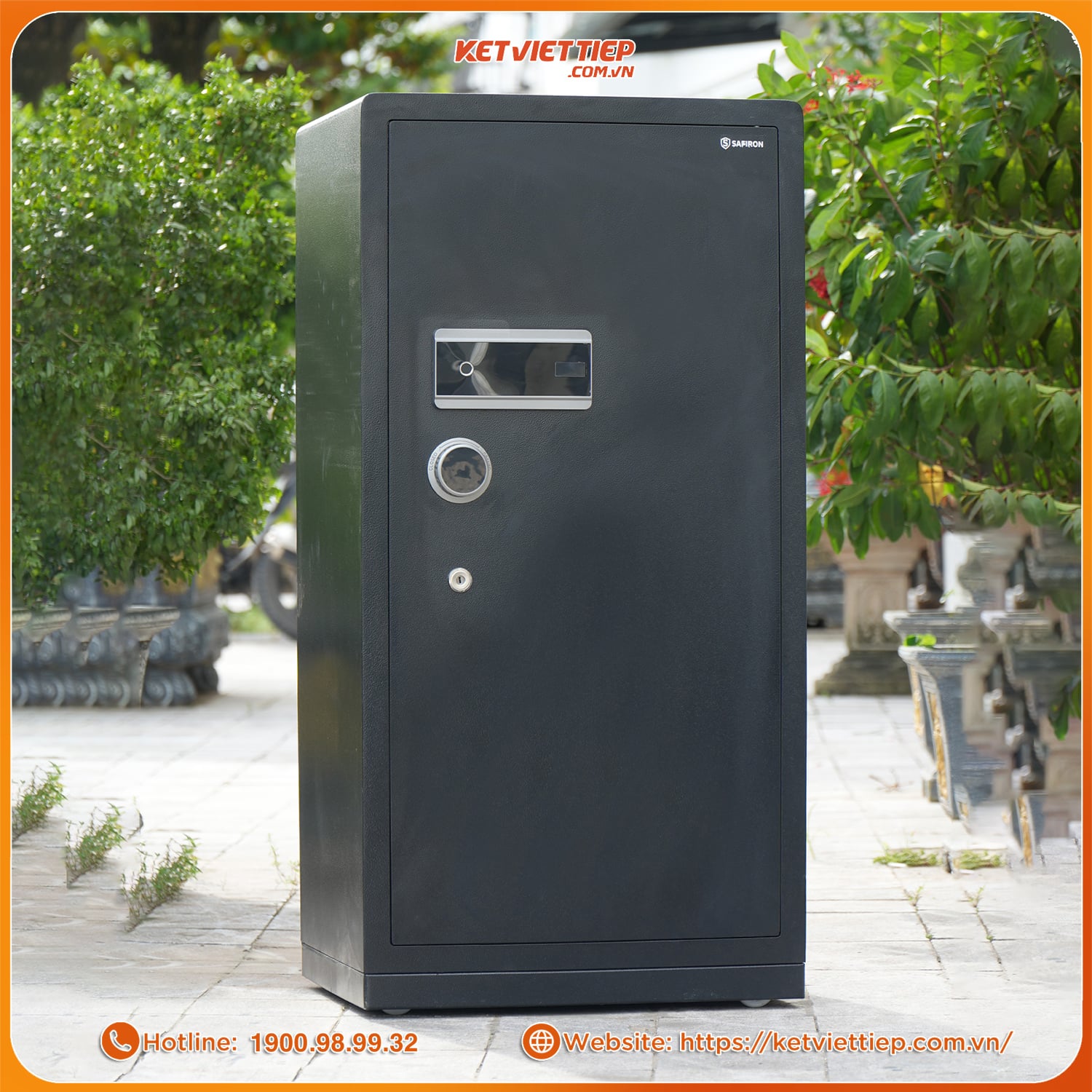 Két Sắt Nhập Khẩu Safiron 120LS Vân Tay Điện Tử Kết Nối APP Điện Thoại