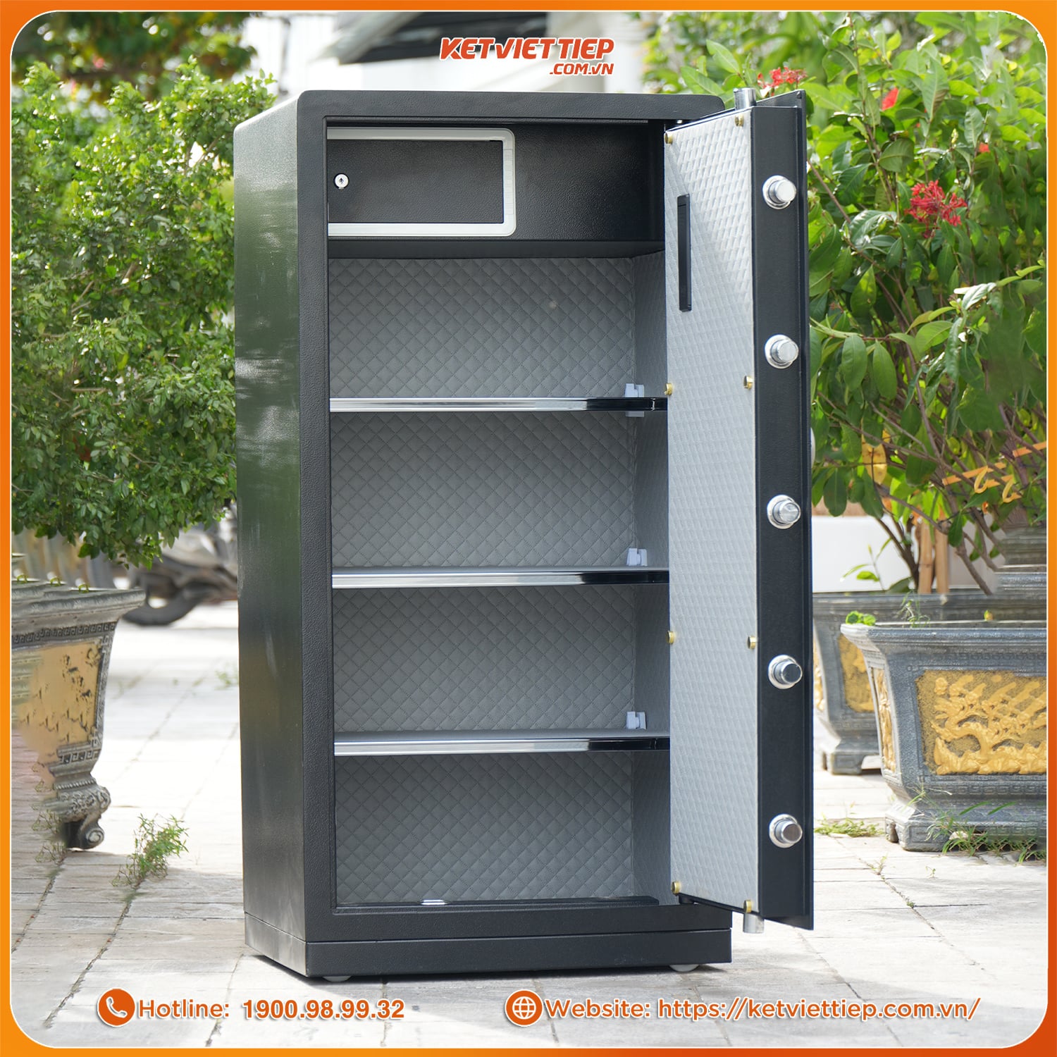 Két Sắt Nhập Khẩu Safiron 120LS Vân Tay Điện Tử Kết Nối APP Điện Thoại