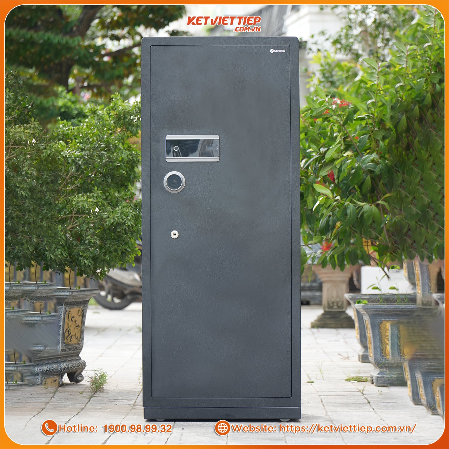 Két Sắt Nhập Khẩu Safiron 150LS Vân Tay Điện Tử Kết Nối APP Điện Thoại