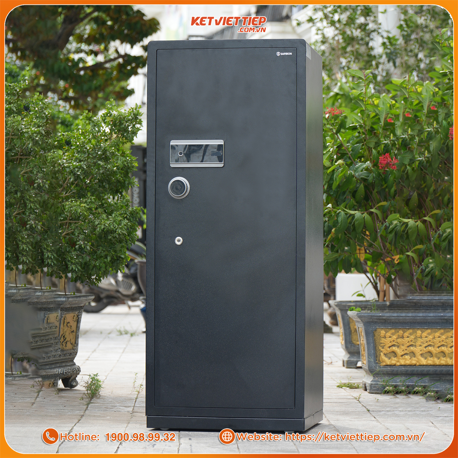 Két Sắt Nhập Khẩu Safiron 150LS Vân Tay Điện Tử Kết Nối APP Điện Thoại