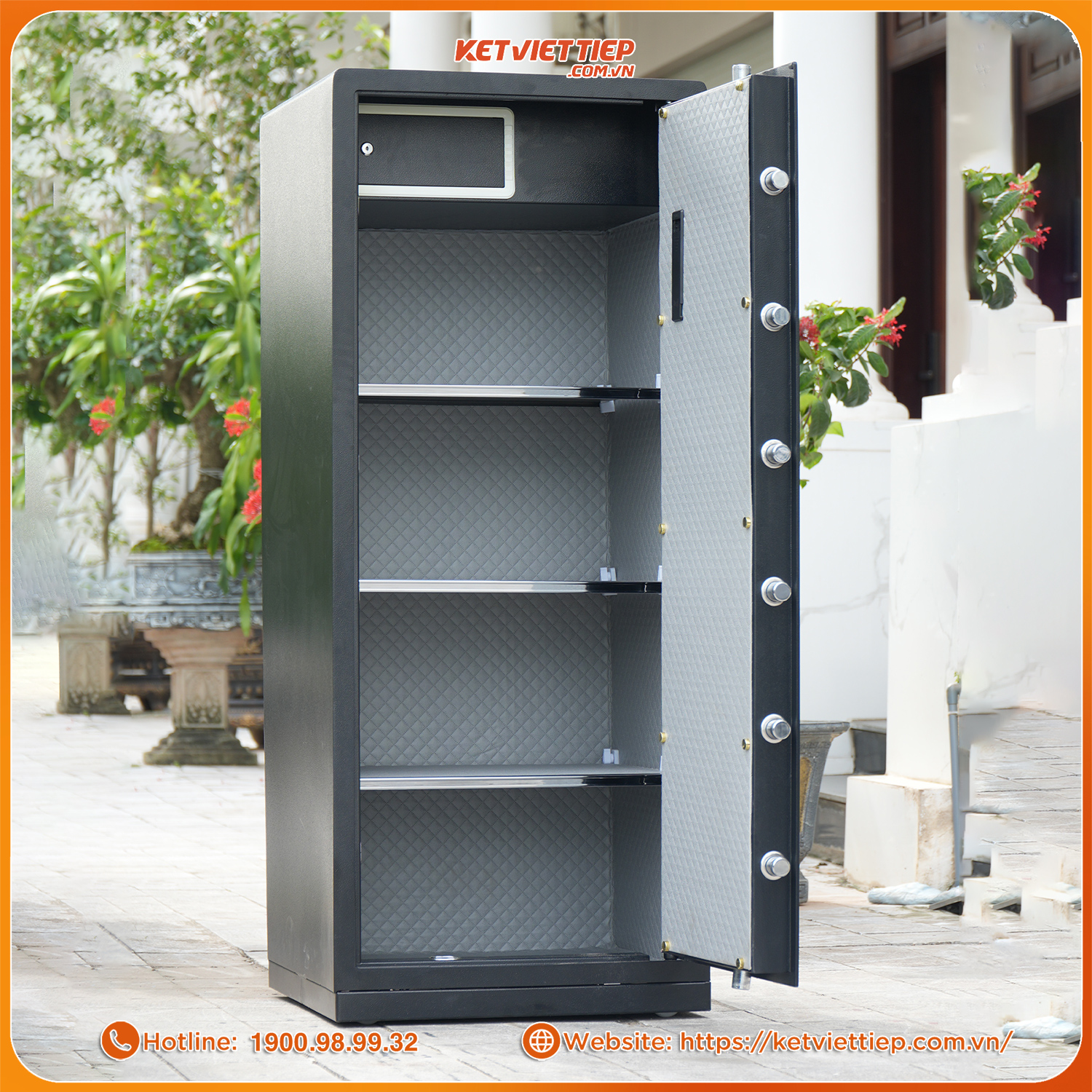 Két Sắt Nhập Khẩu Safiron 150LS Vân Tay Điện Tử Kết Nối APP Điện Thoại