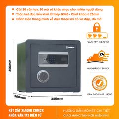 Két Sắt Mini Nhập Khẩu Safiron 35LS Vân Tay Điện Tử Kết Nối App Điện Thoại