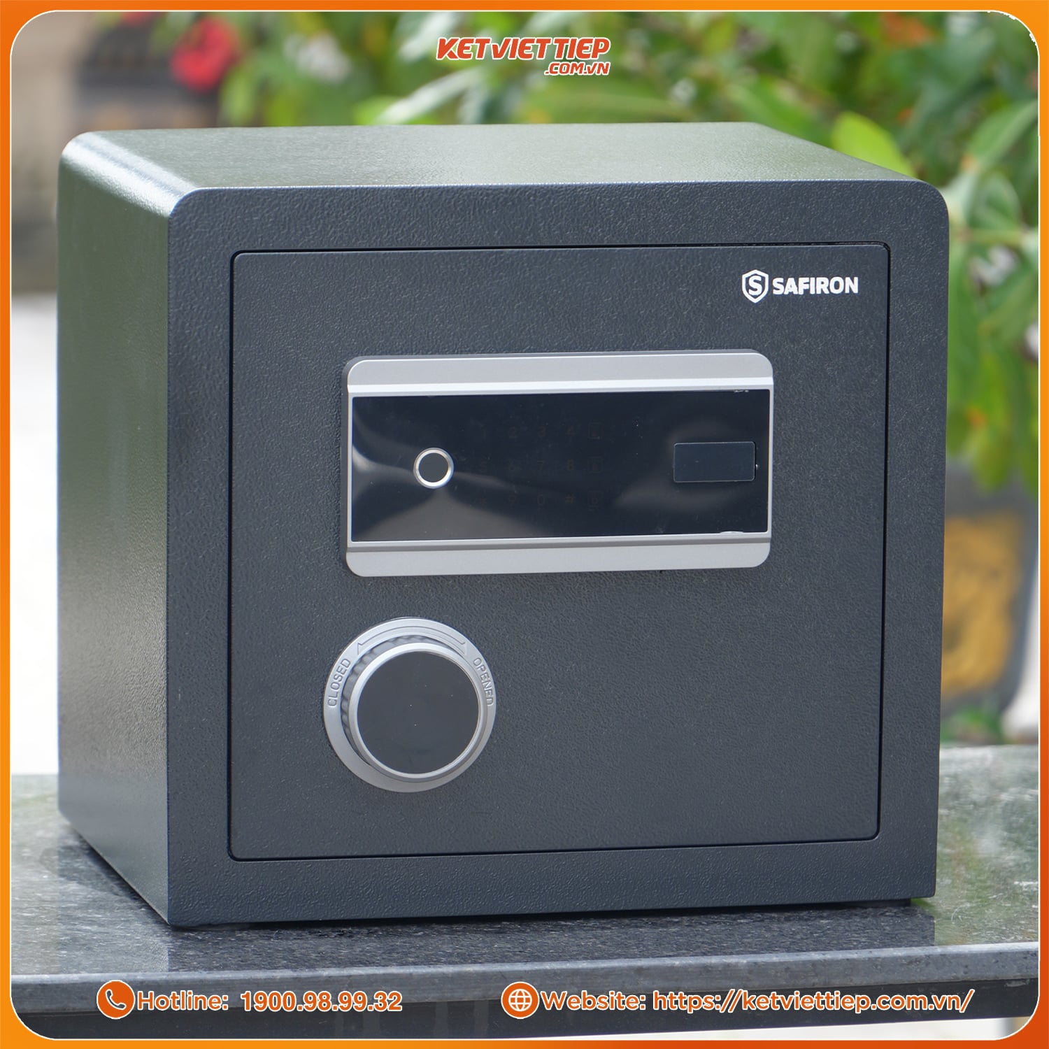 Két Sắt Mini Nhập Khẩu Safiron 35LS Vân Tay Điện Tử Kết Nối App Điện Thoại